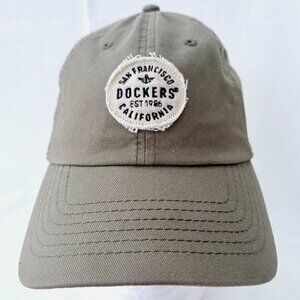 Dockers San Francisco Distressed Patch Army Green Snapback Baseball Cap Hat